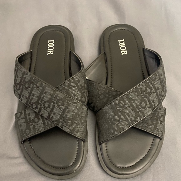 サンダル Dior Alias Dior Oblick Jacquard Canvas Sandals Dior Alias Sandals Blue Oblique Men's - 3SA126ZSA_H961 - US